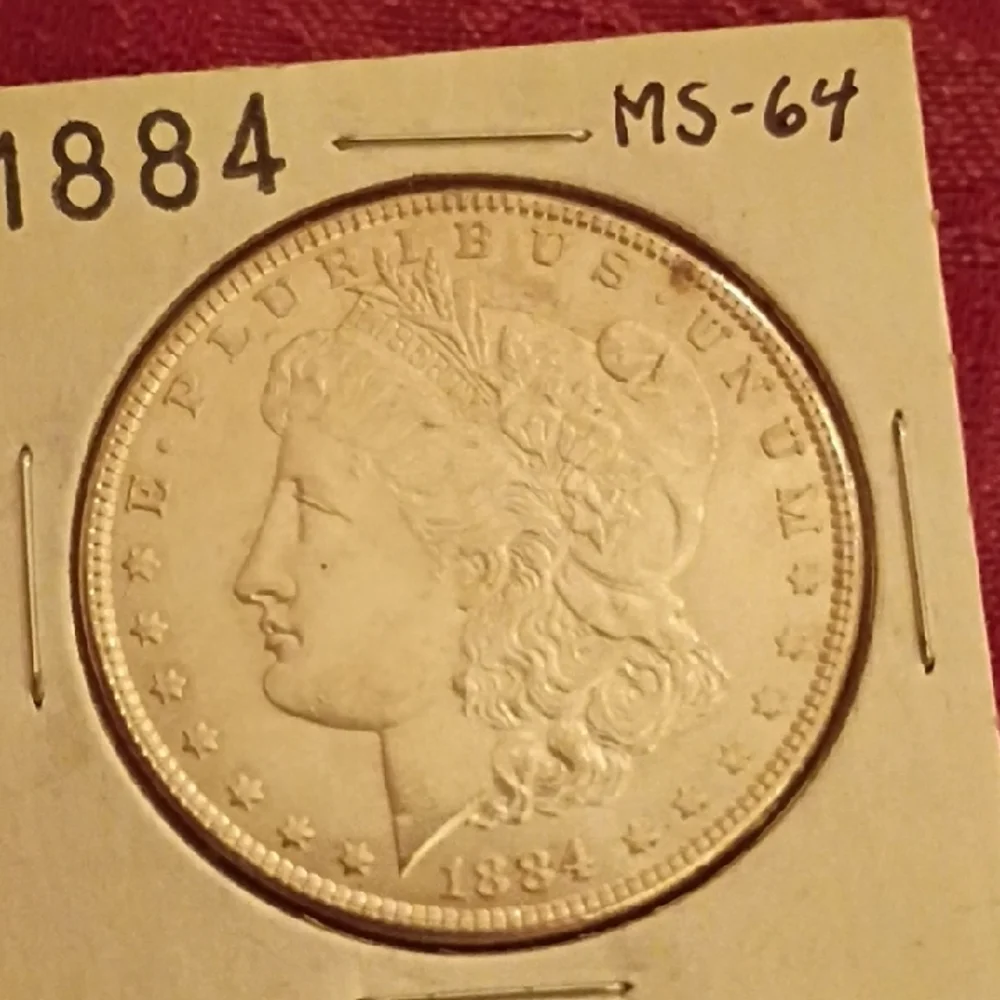 1884 Silver Morgan Dollar Cameo Deep Strike 1884 silver